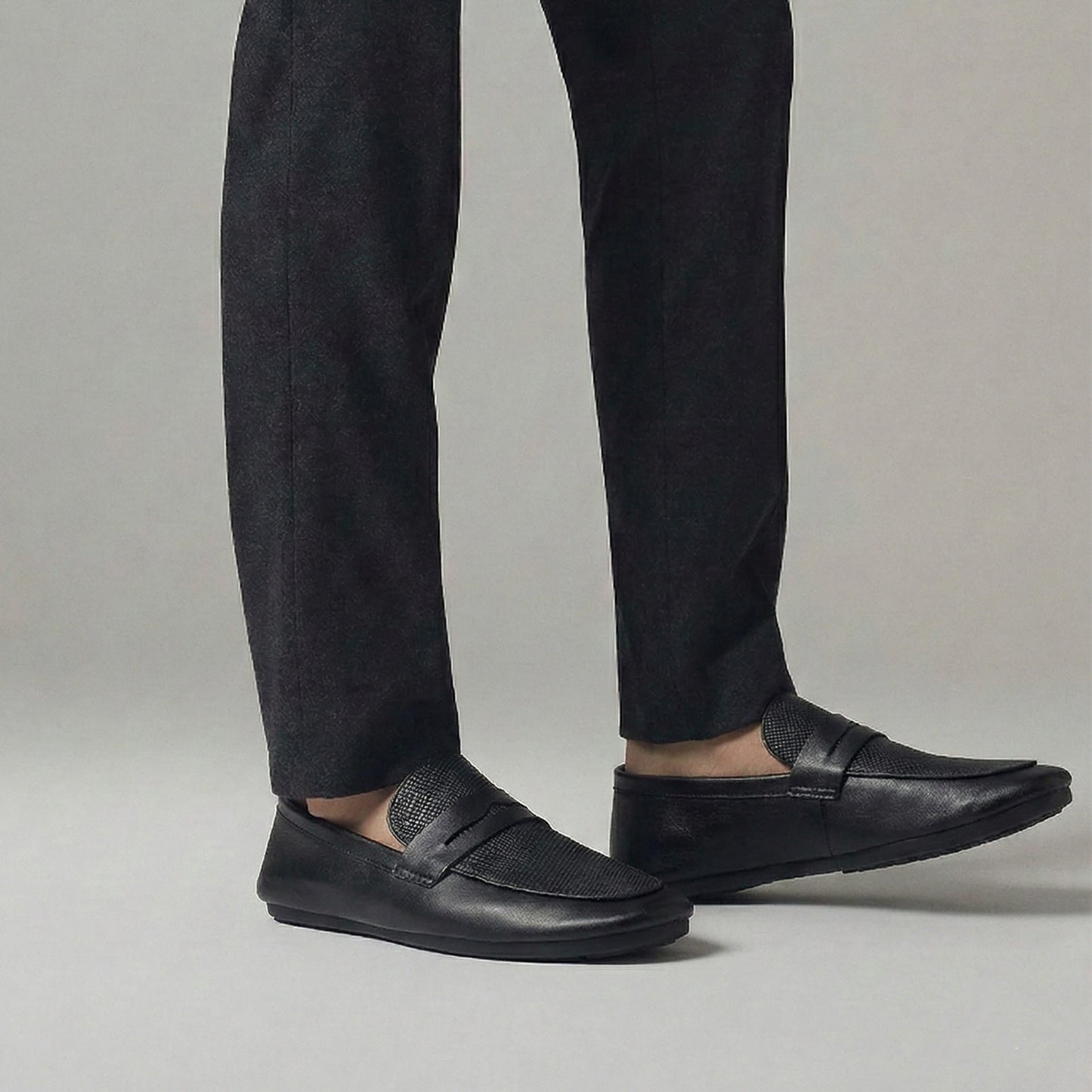 SPLIT SOFT LEATHER LOAFERS