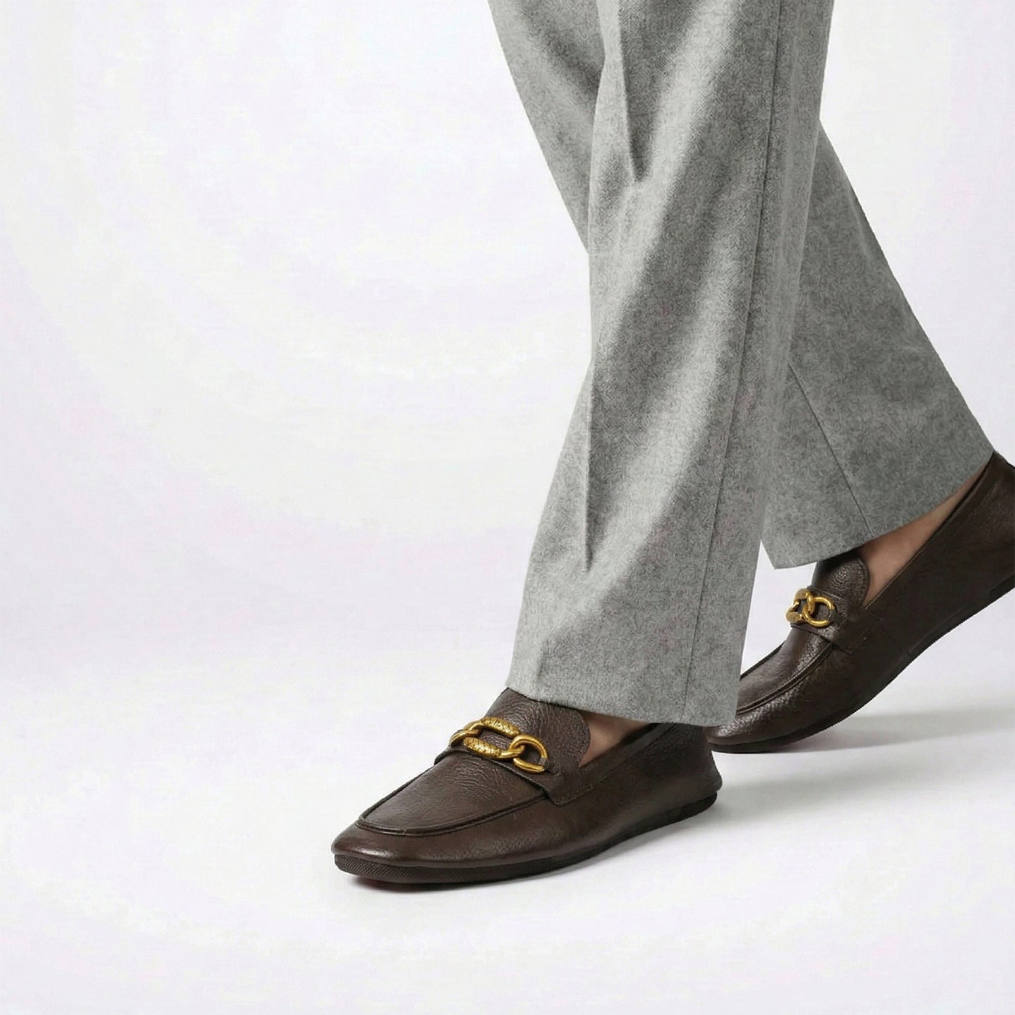 TEXTURED LEATHER SOFT SHOES