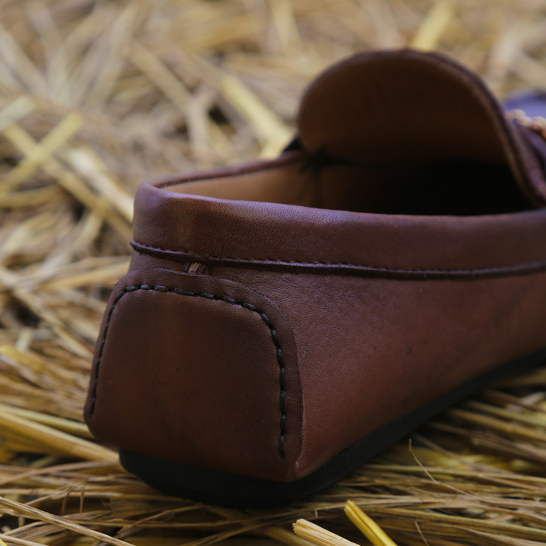 BROWN SOFT LEATHER MOCCASIN