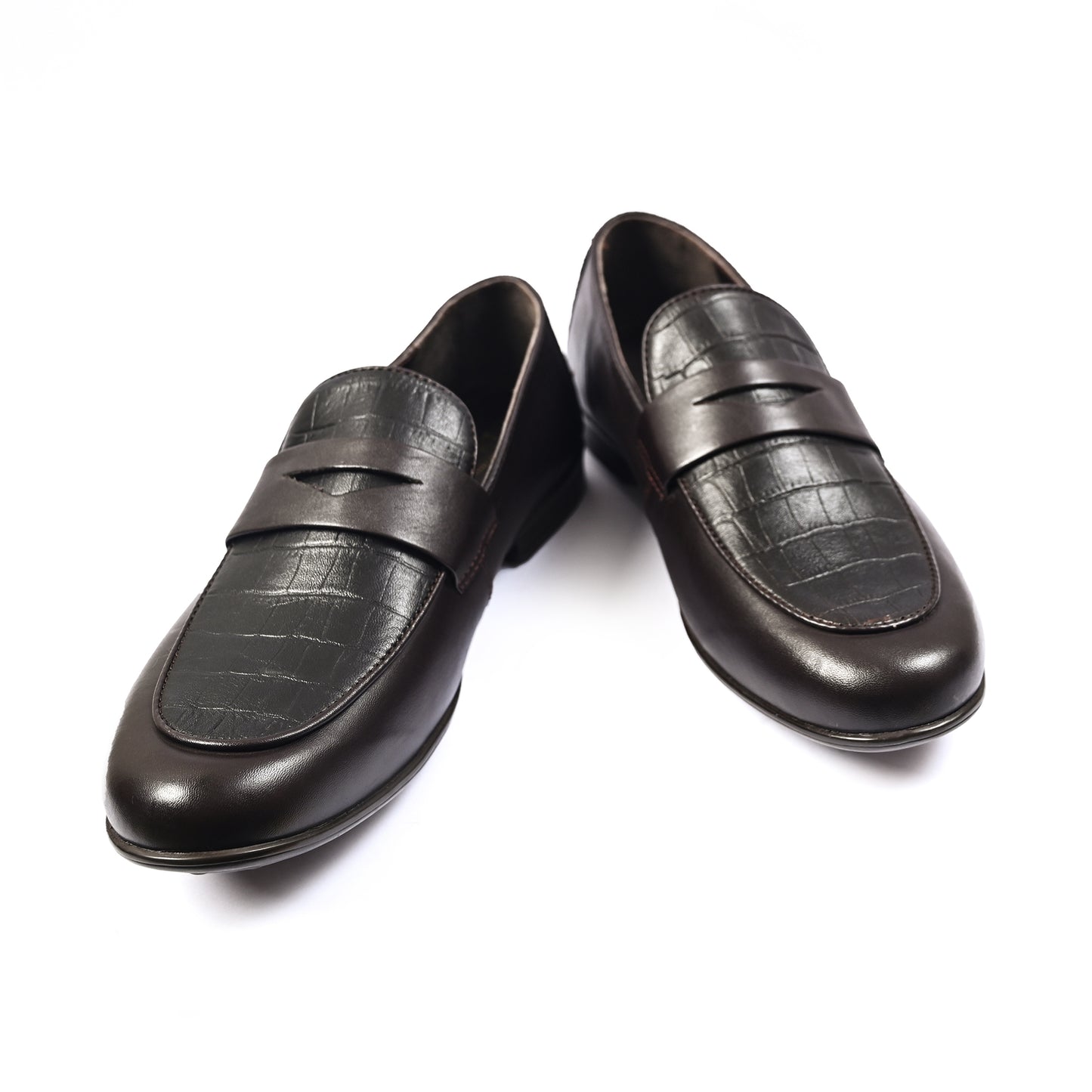BROWN SPLIT LEATHER SHOES