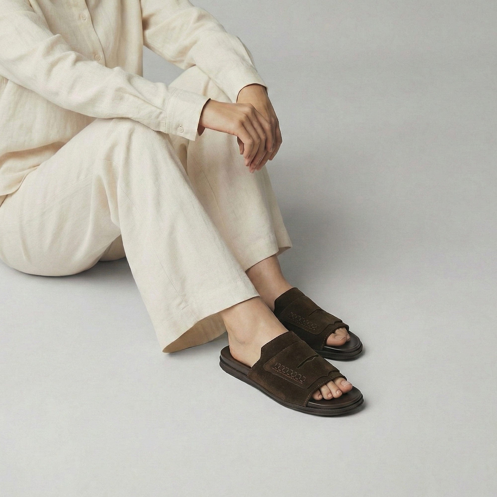 SUEDE LEATHER COMFY SLIPER