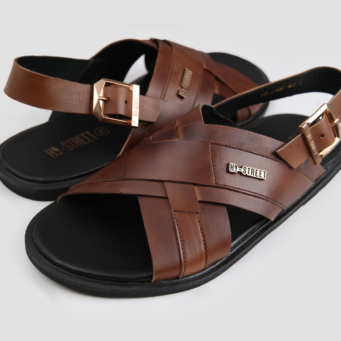 BROWN MULTI STRIPE SANDAL