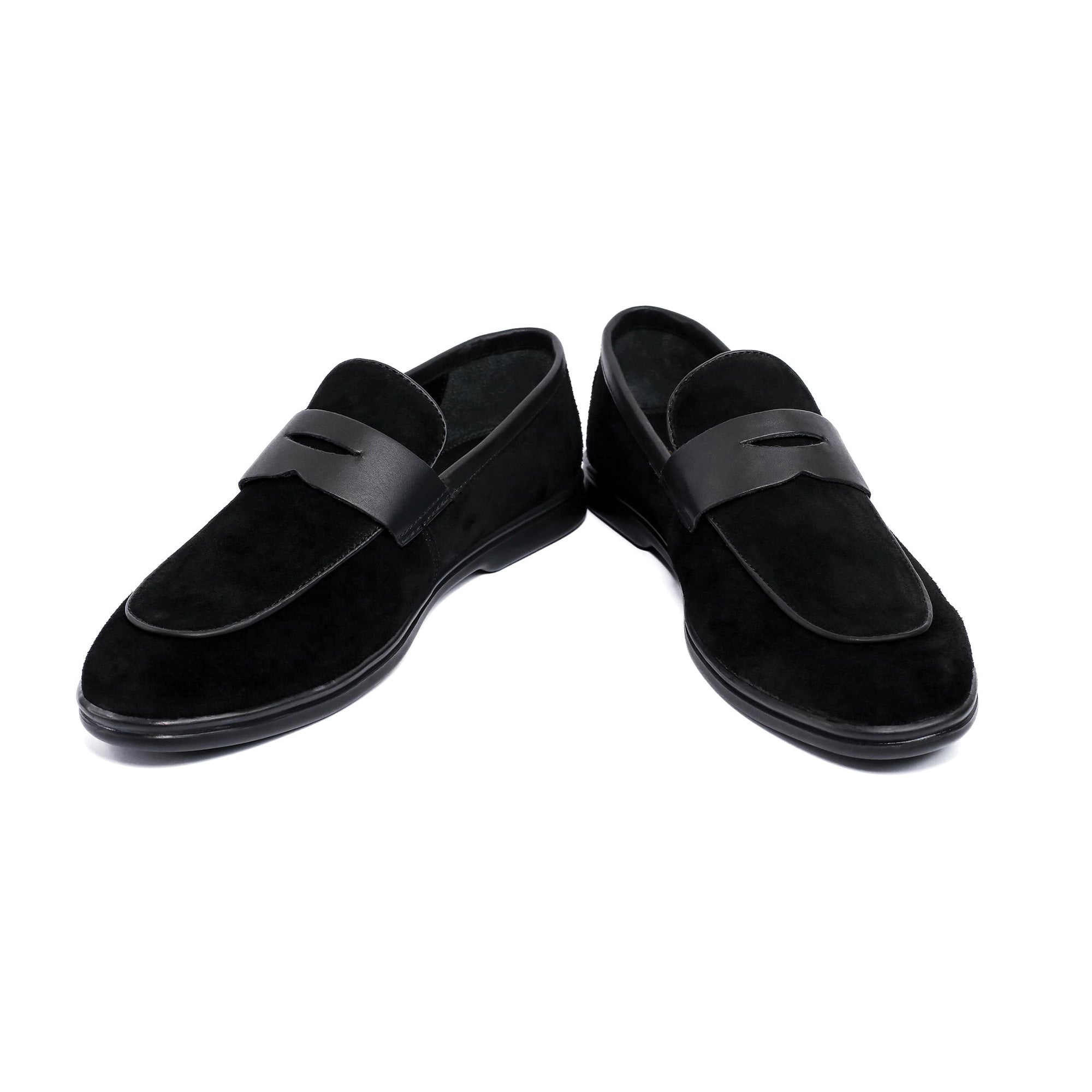BLACK SUEDE LEATHER LOAFERS