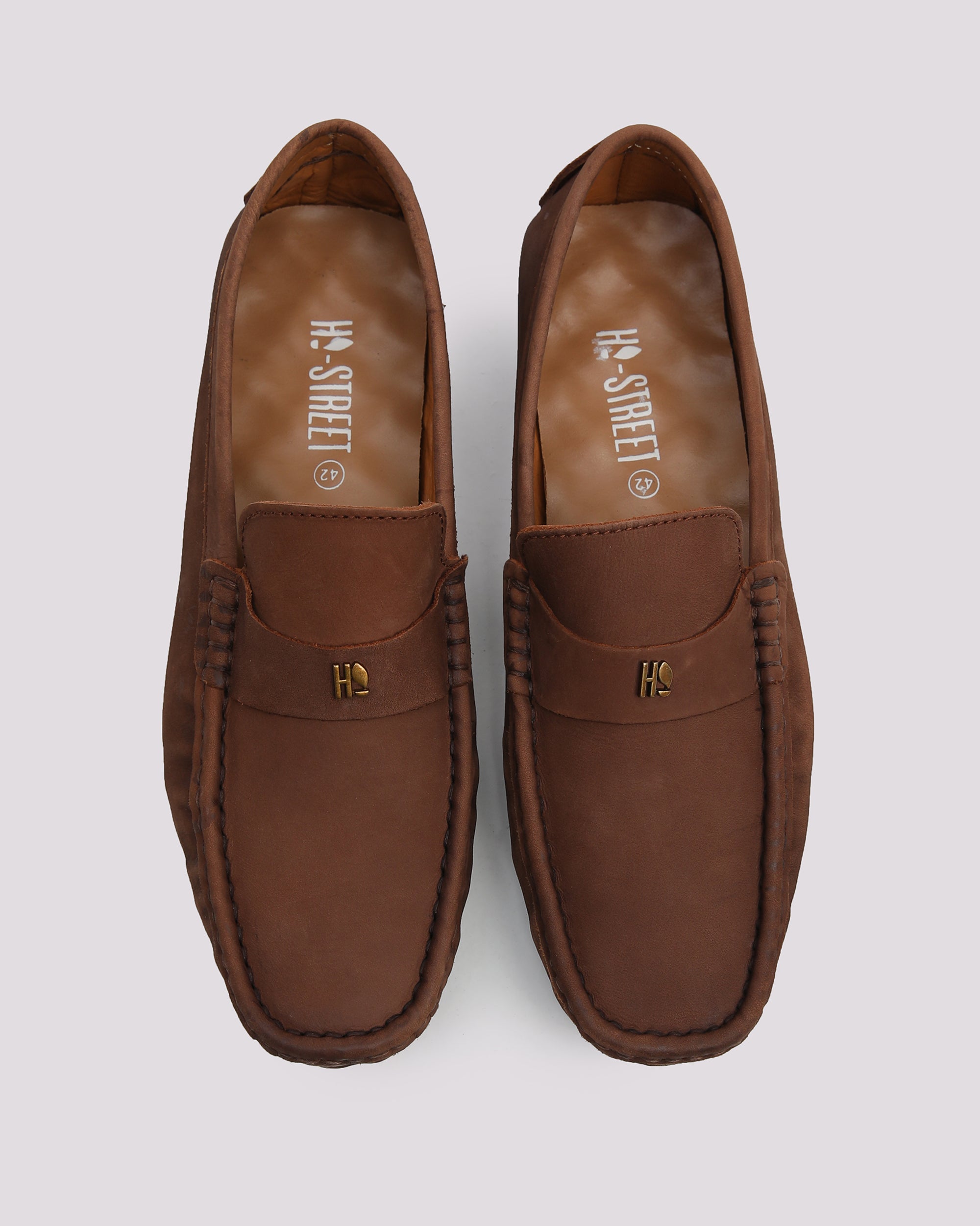 Suede Loafer With Penny Strap