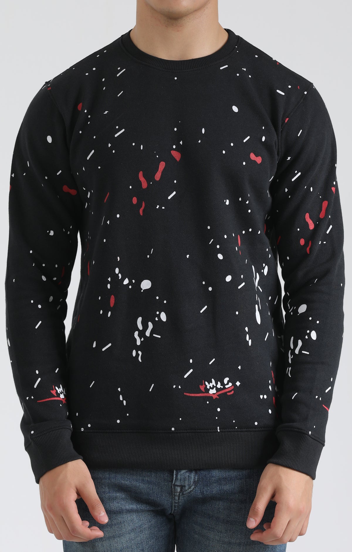 ROUND NECK PRINTED SWEAT SHIRT