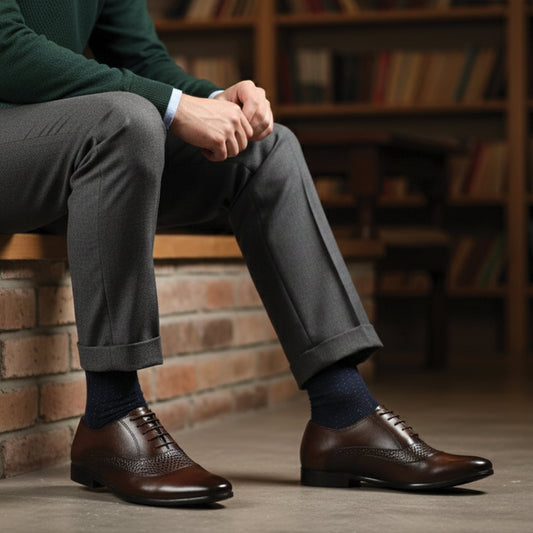 SPLIT LEATHER LACE UP SHOES