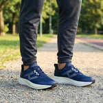 BLUE LACE UP TRAINER SHOES