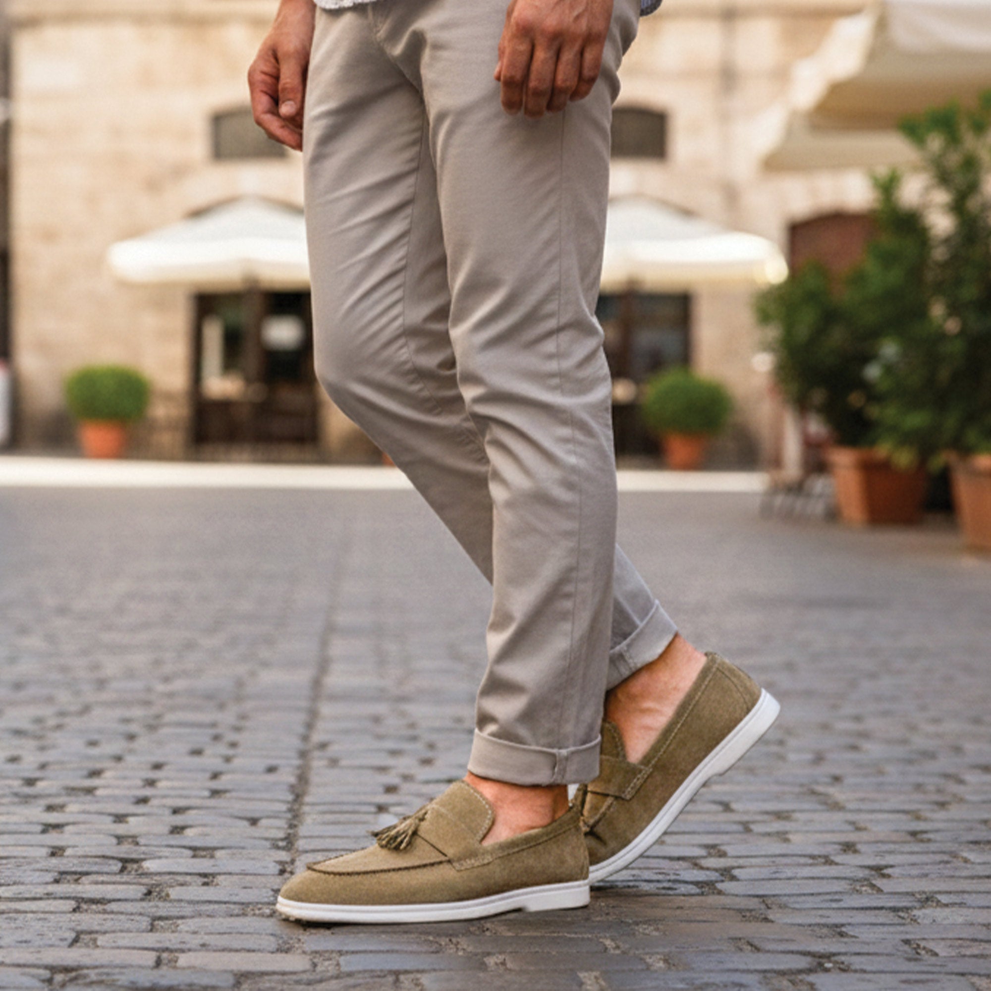 TASSEL SUEDE LEATHER LOAFERS