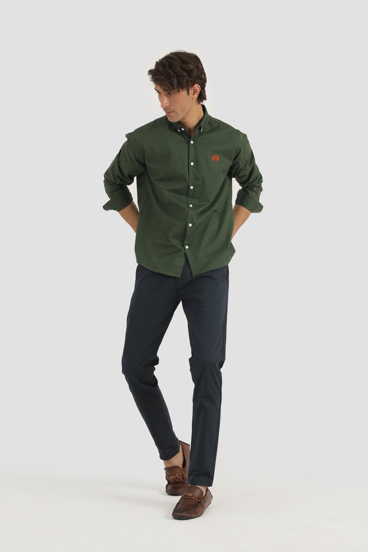 GREEN COTTON SHIRTS