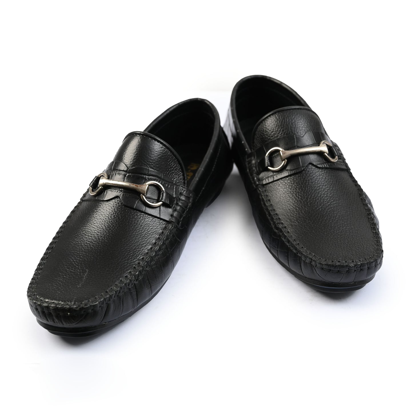 BLACK LEATHER MOCCASIN