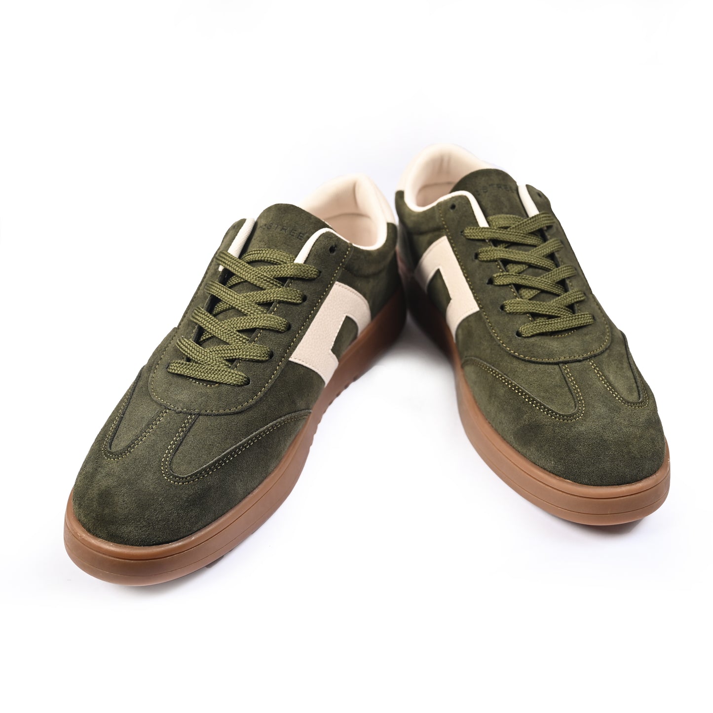 OLIVE SUEDE RETRO SNEAKER