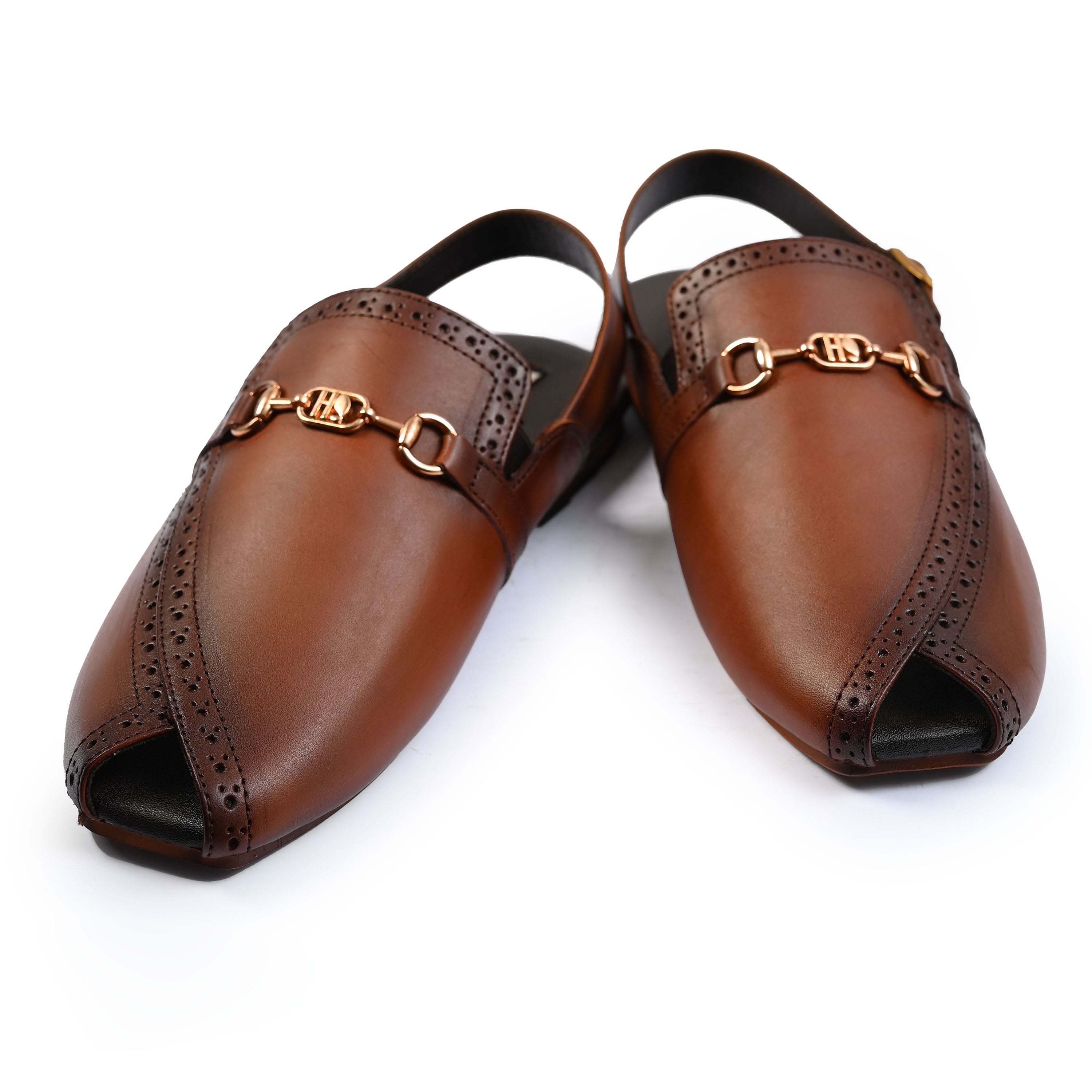 TWO TONW LEATHER SANDAL