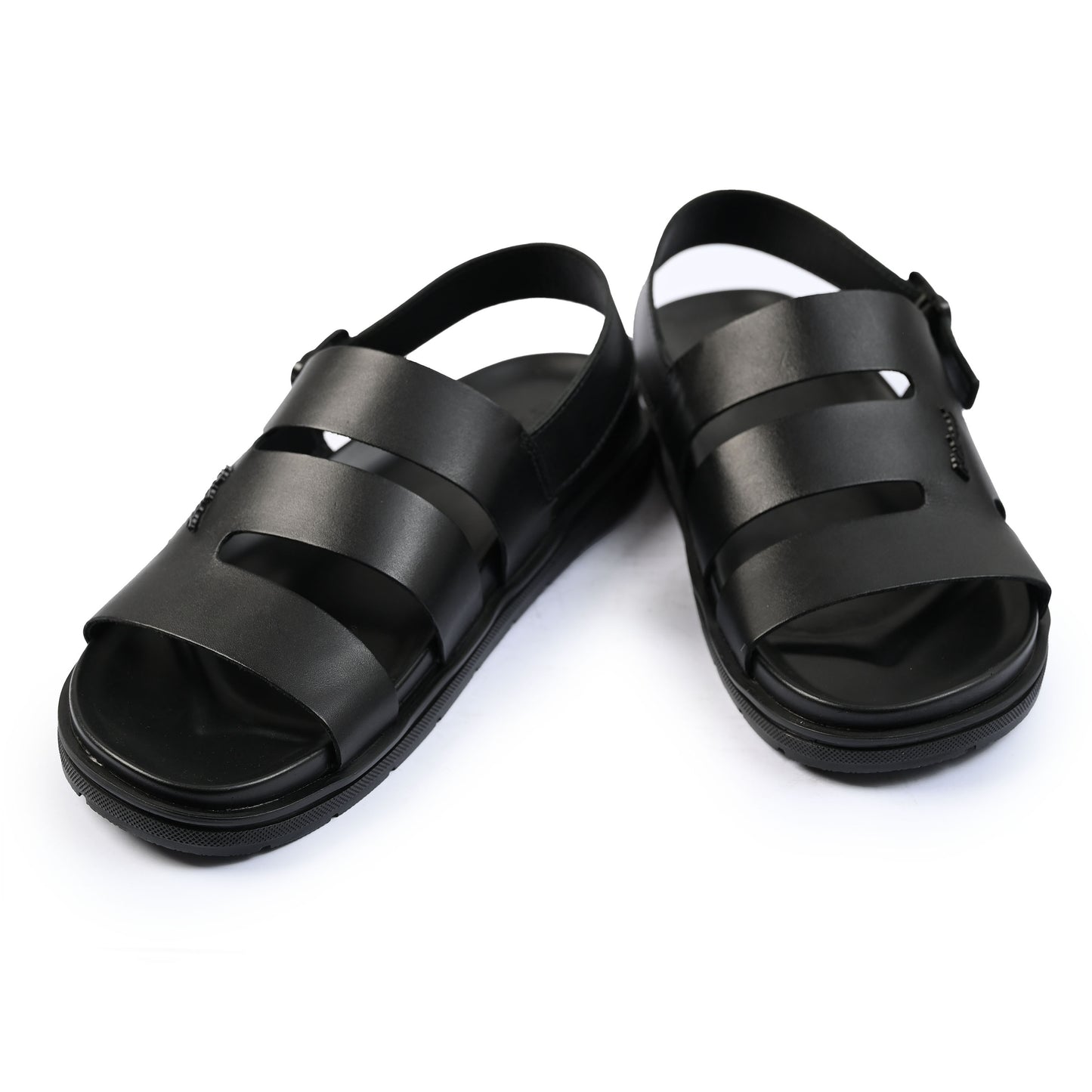 BLACK ANILINE LEATHER SANDAL