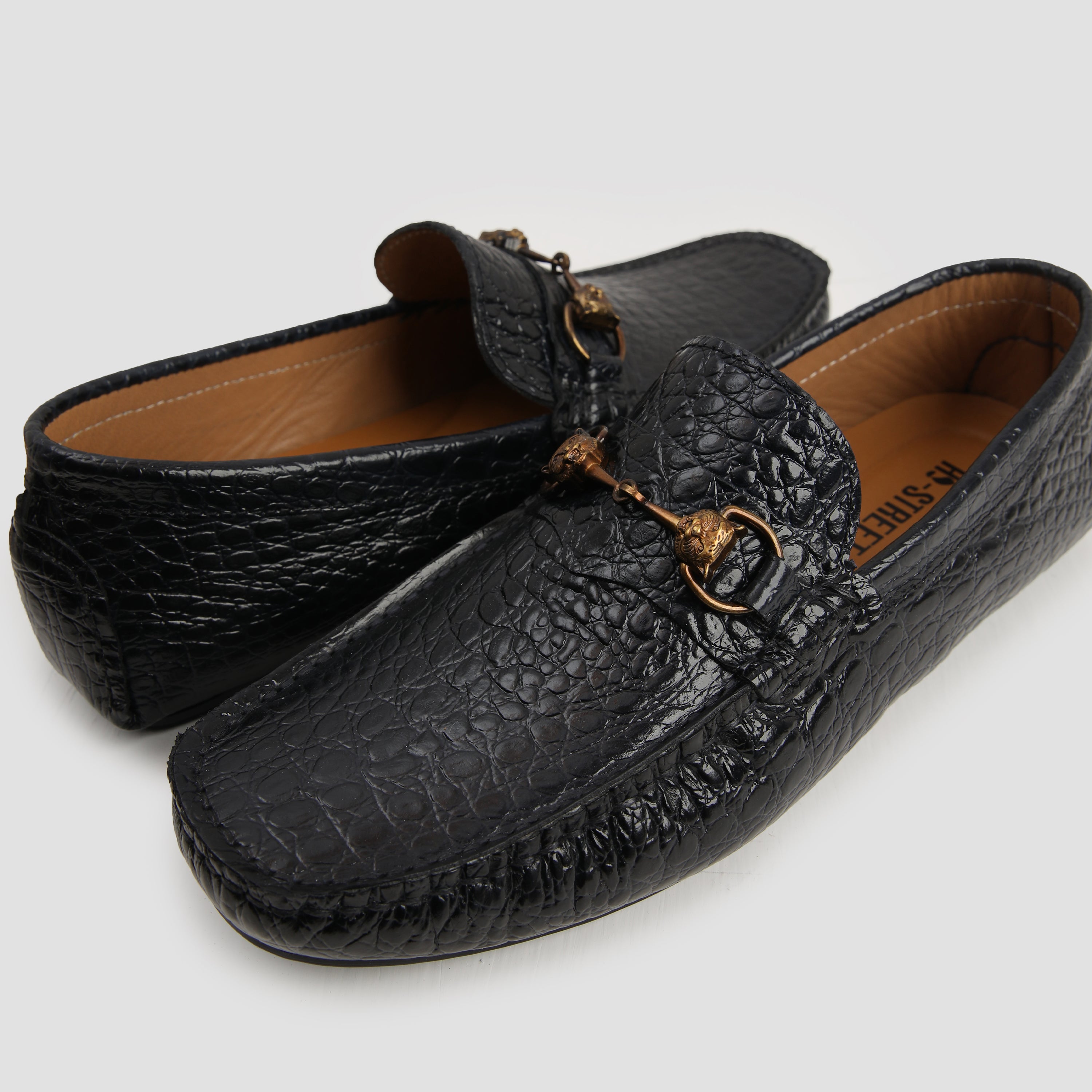 BLACK MILT LEATHER MOCCASIN