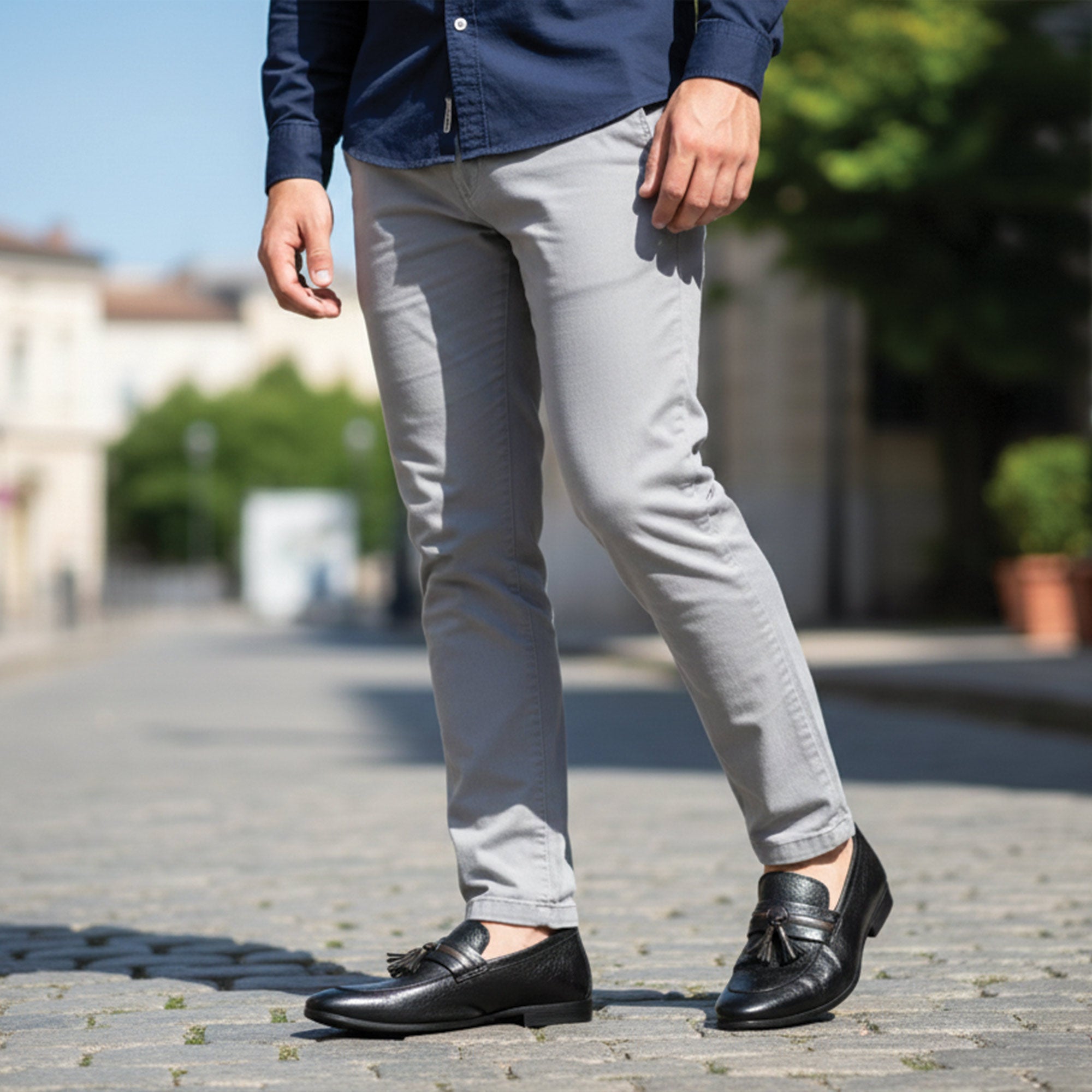 CONTRAST TASSEL LEATHER SHOES