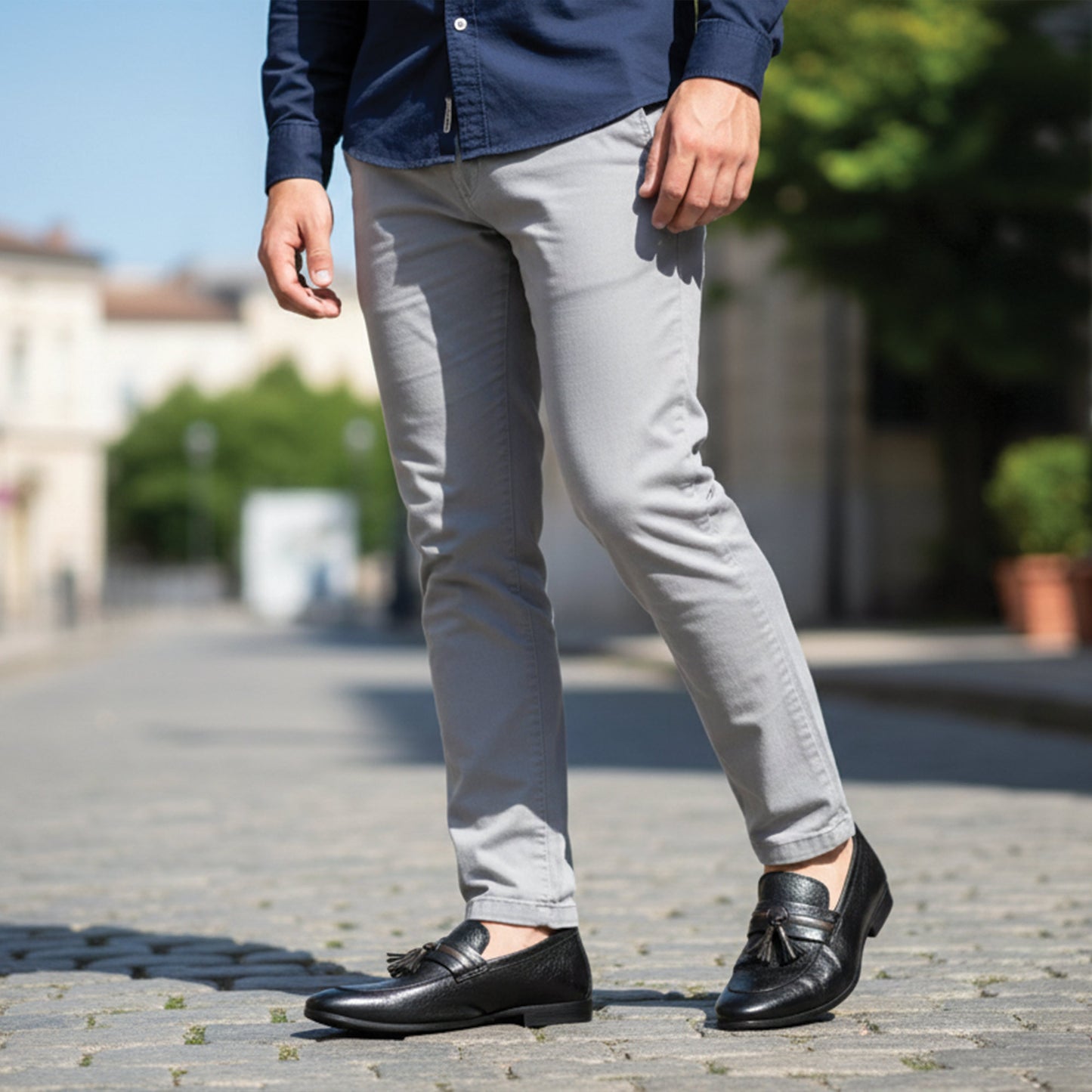 CONTRAST TASSEL LEATHER SHOES