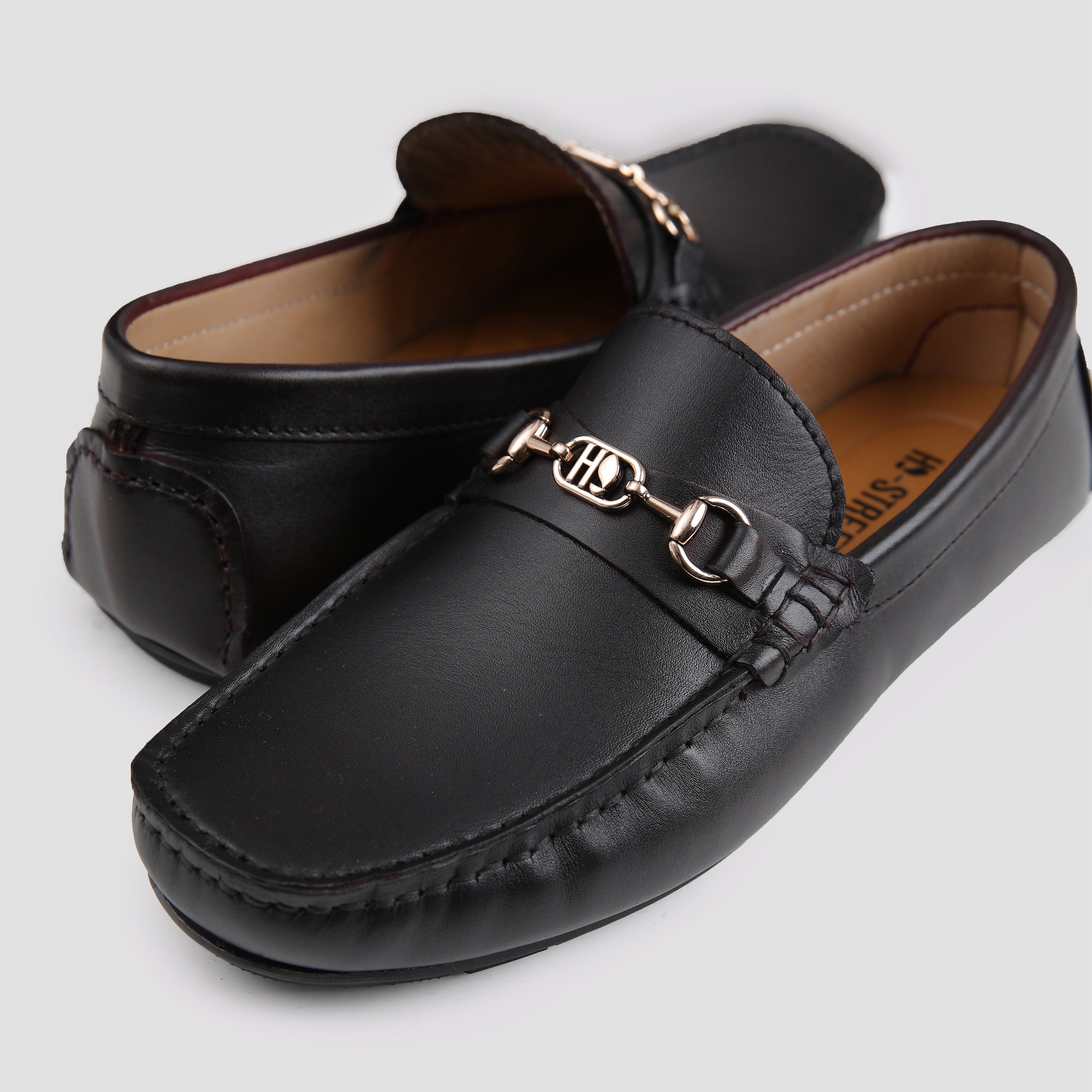 TWO TONE LEATHER LOAFERS