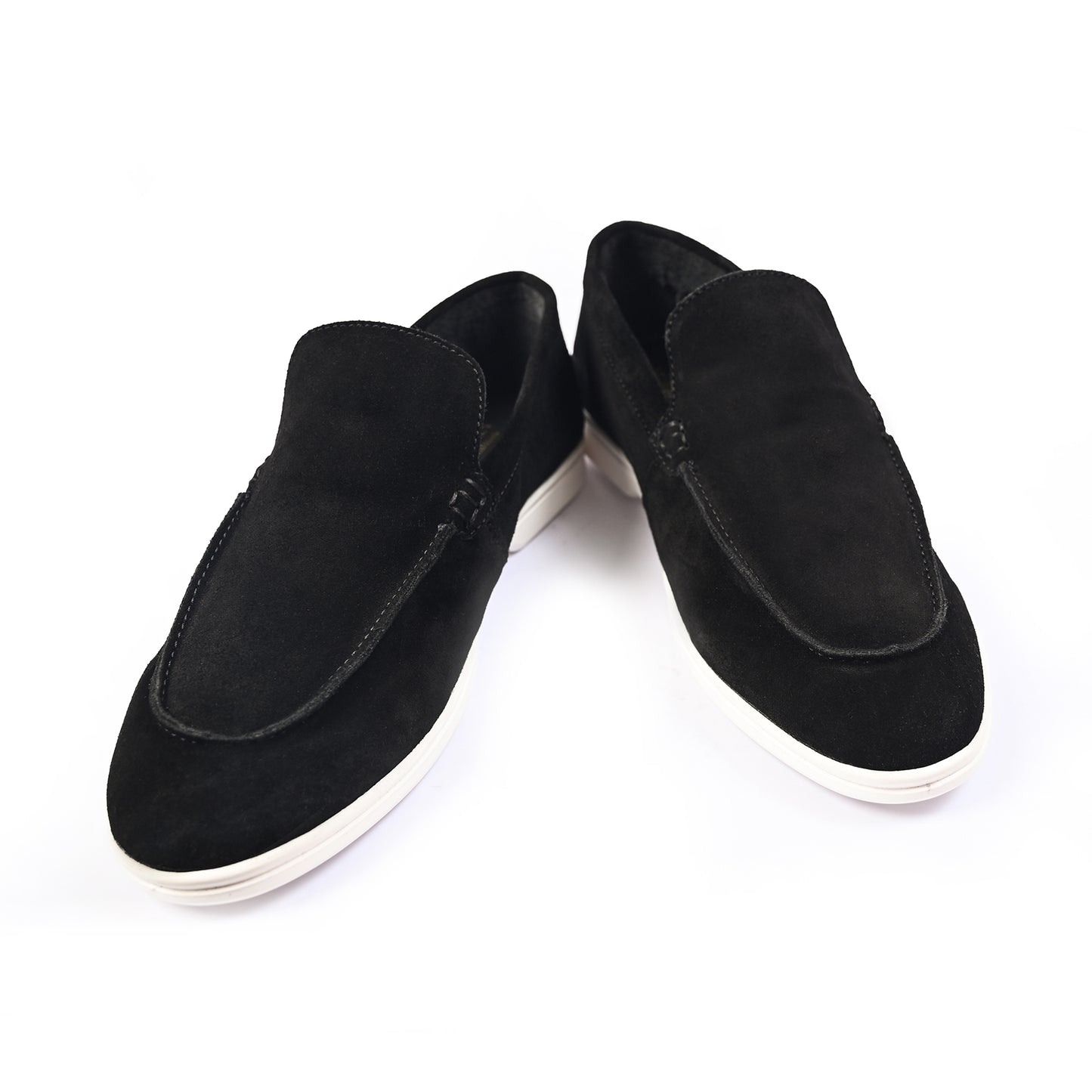 BLACK SUED OLD MONEY SHOES