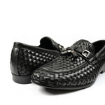 BLACK BRAIDED SHOES