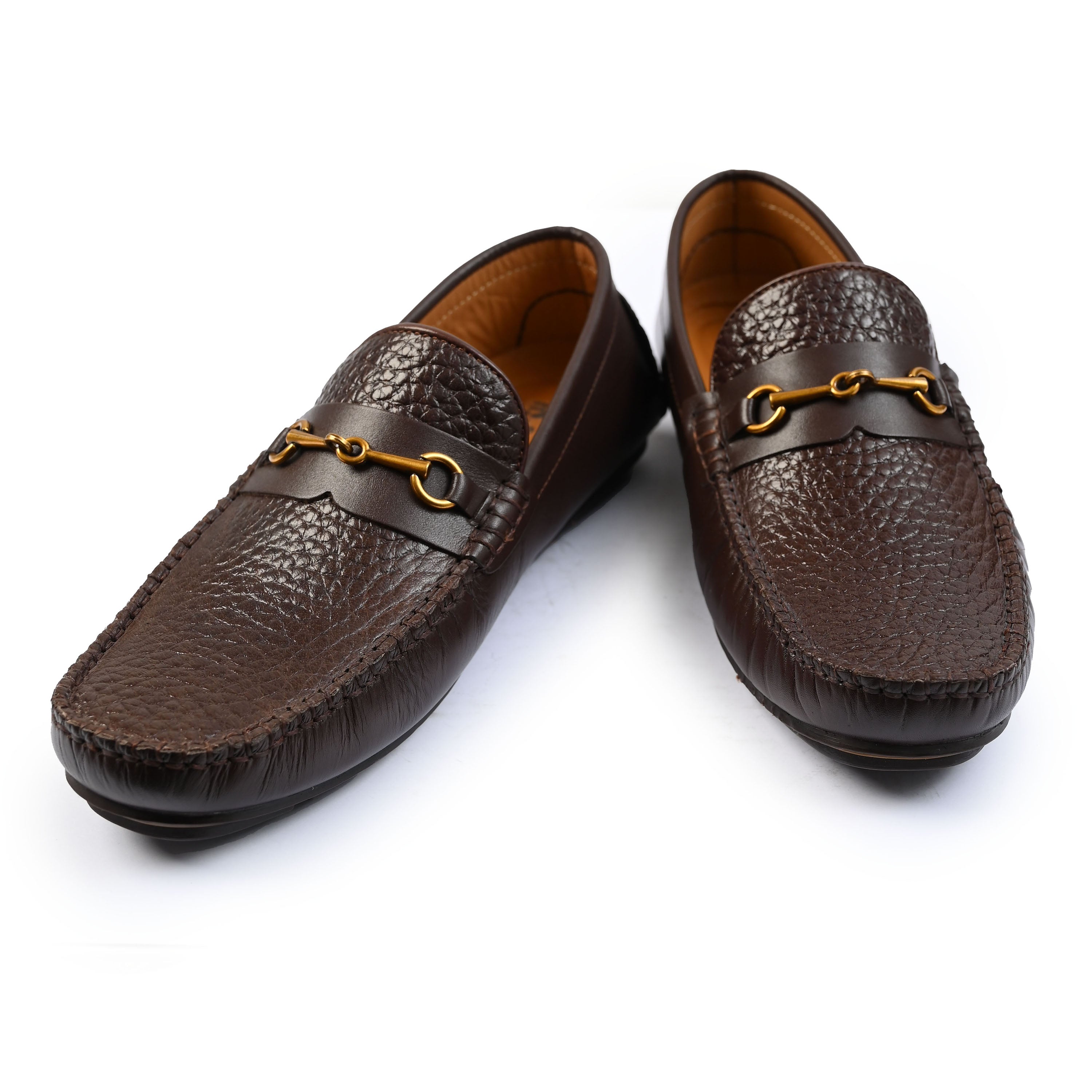 BLACK PEBLE GRAIN LEATHER MOCCASIN