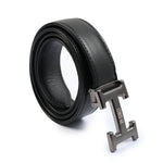 BLACK ANILINE LEATHER BELTT