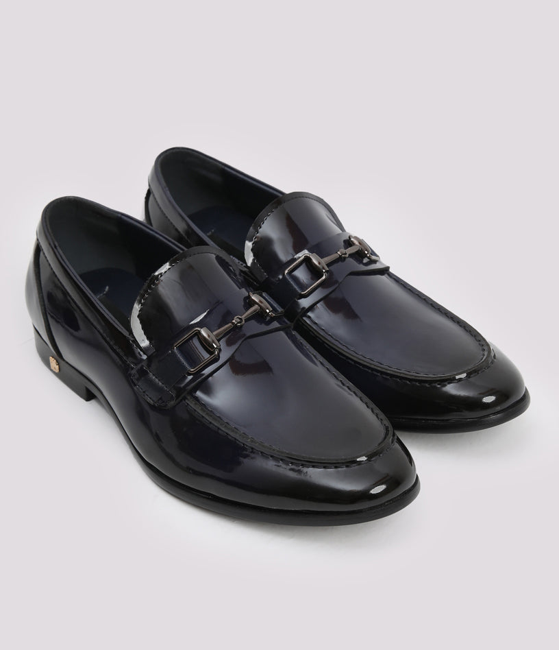 NAVY PATENT SHOES