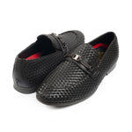 BROWN BRAIDED LEATHER SHOES