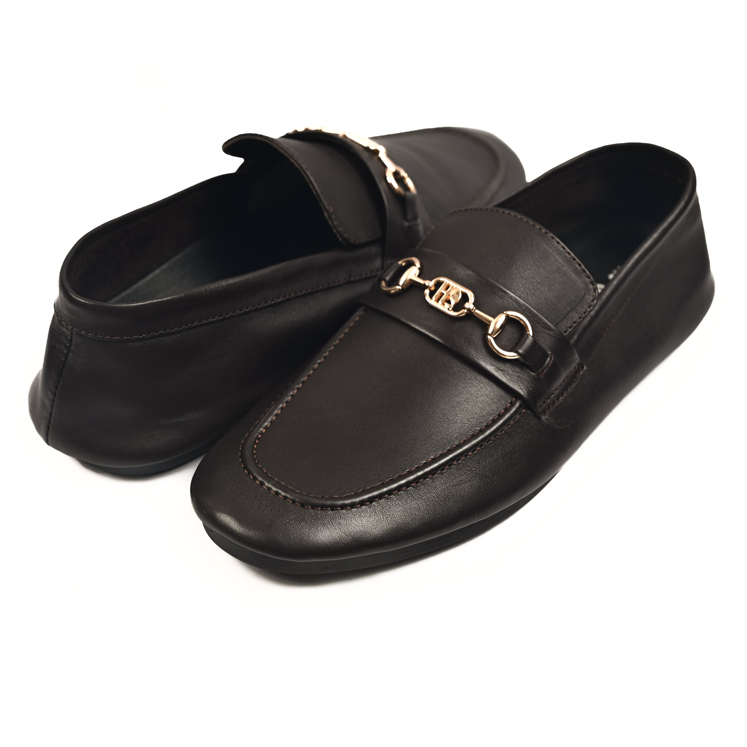 COFFEE SOFT LEATHER SHOES