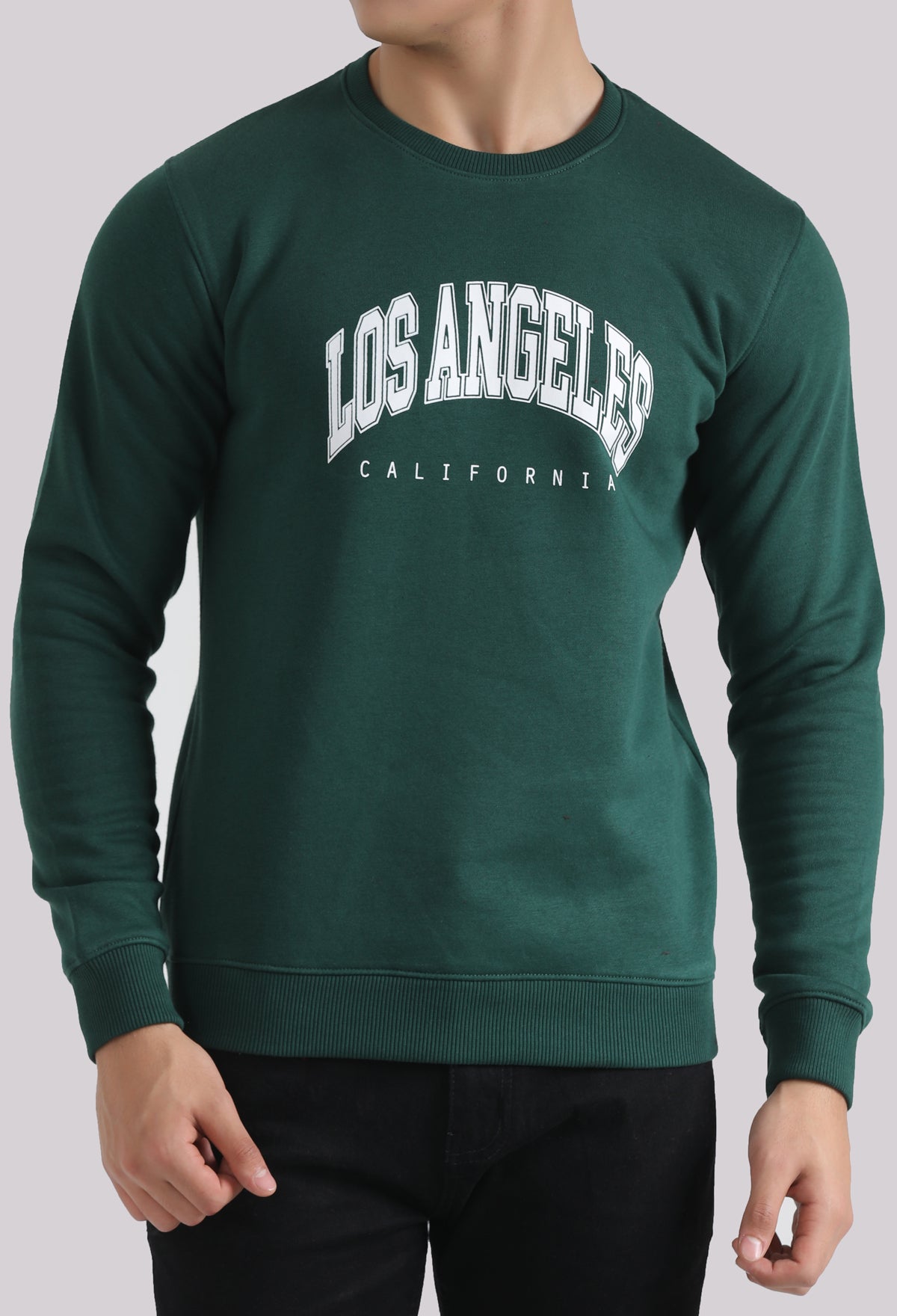 GREEN PRINTED SWEAT SHIRT