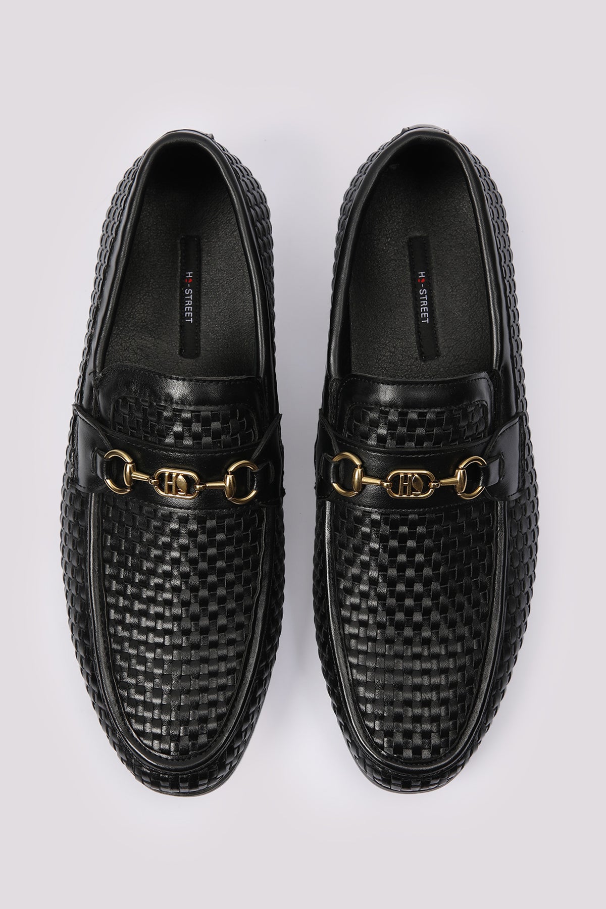 BLACK BRAIDED SNAFFLE LOAFER