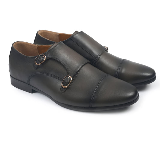DOUBLE MONK LEATHER SHOE