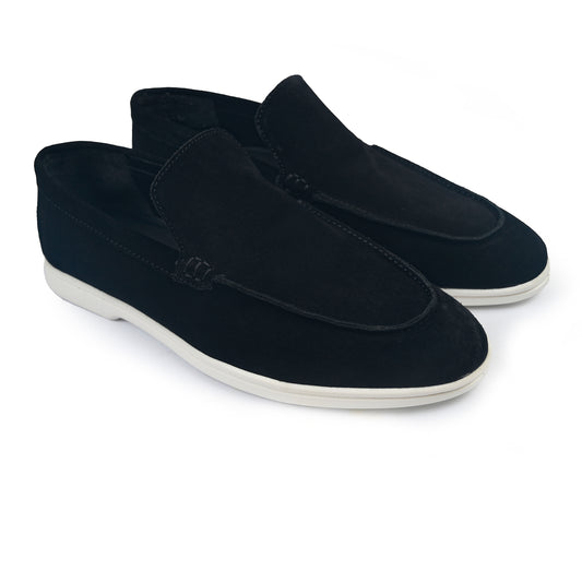 BLACK SUED OLD MONEY SHOES