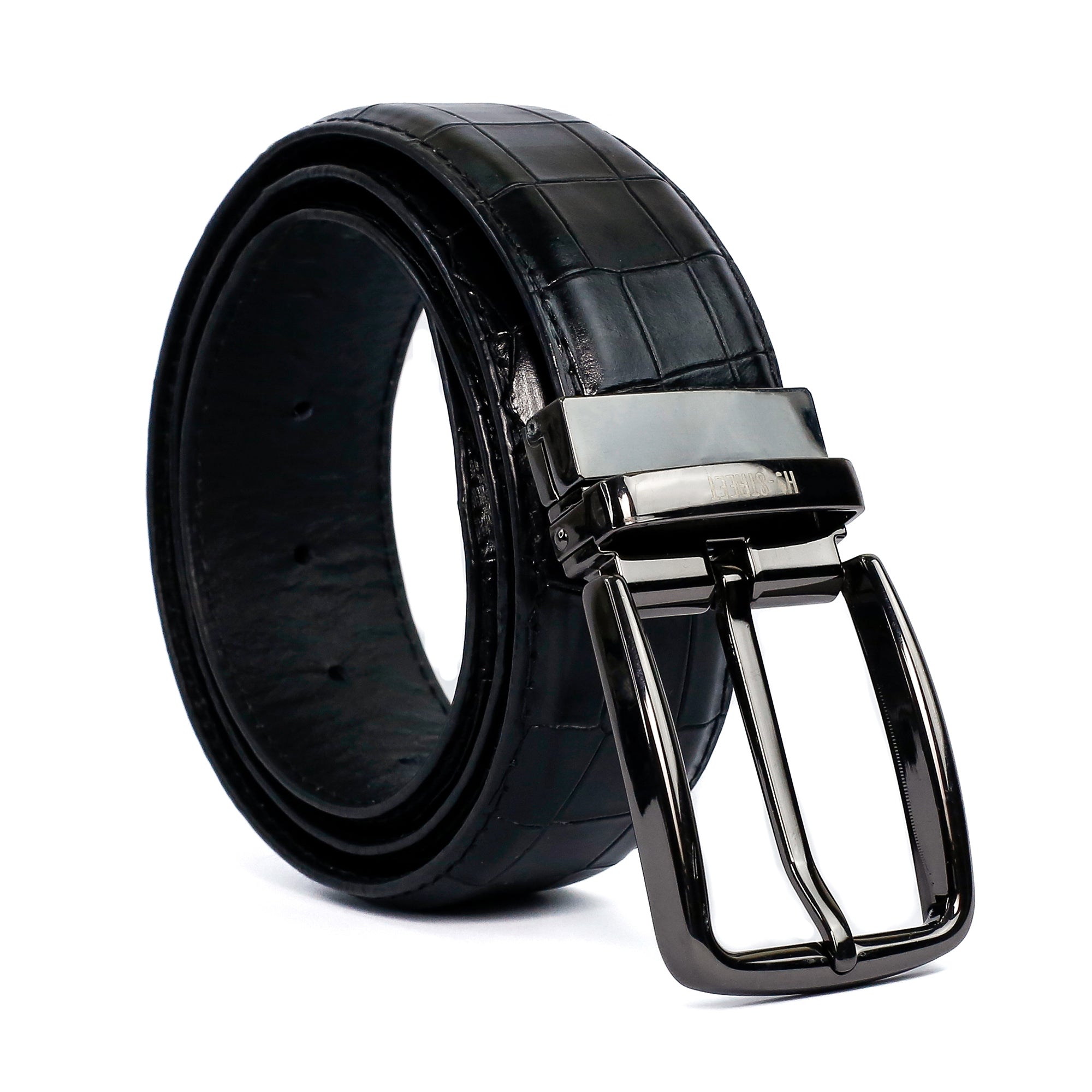 TEXTURED LEATHER BELT