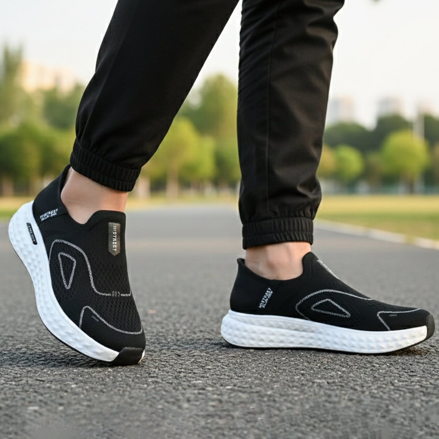 BLACK HAND FREE SHOES