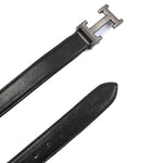 BLACK ANILINE LEATHER BELTT