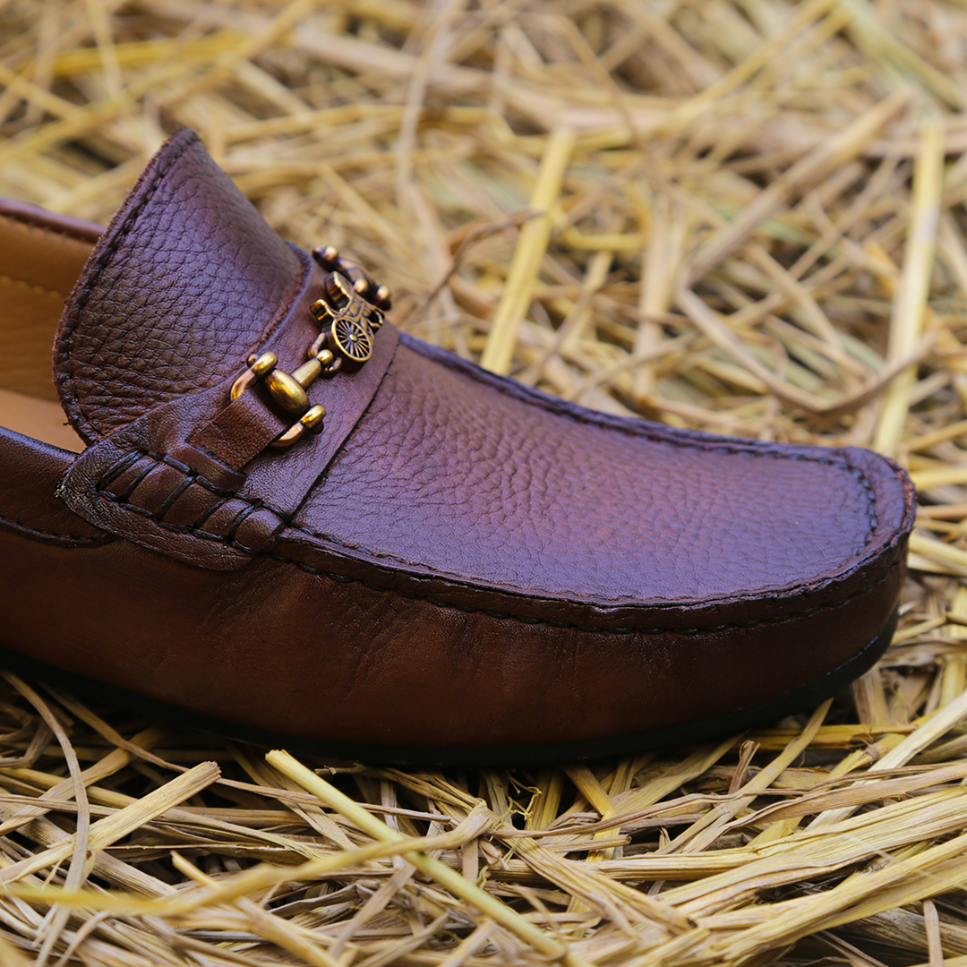 BROWN SOFT LEATHER MOCCASIN