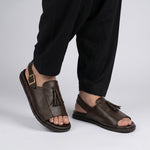MILLED LEATHER TASSEL SANDAL