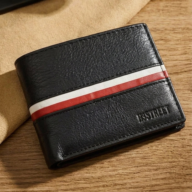 BLACK ANILINE LEATHER WALLET