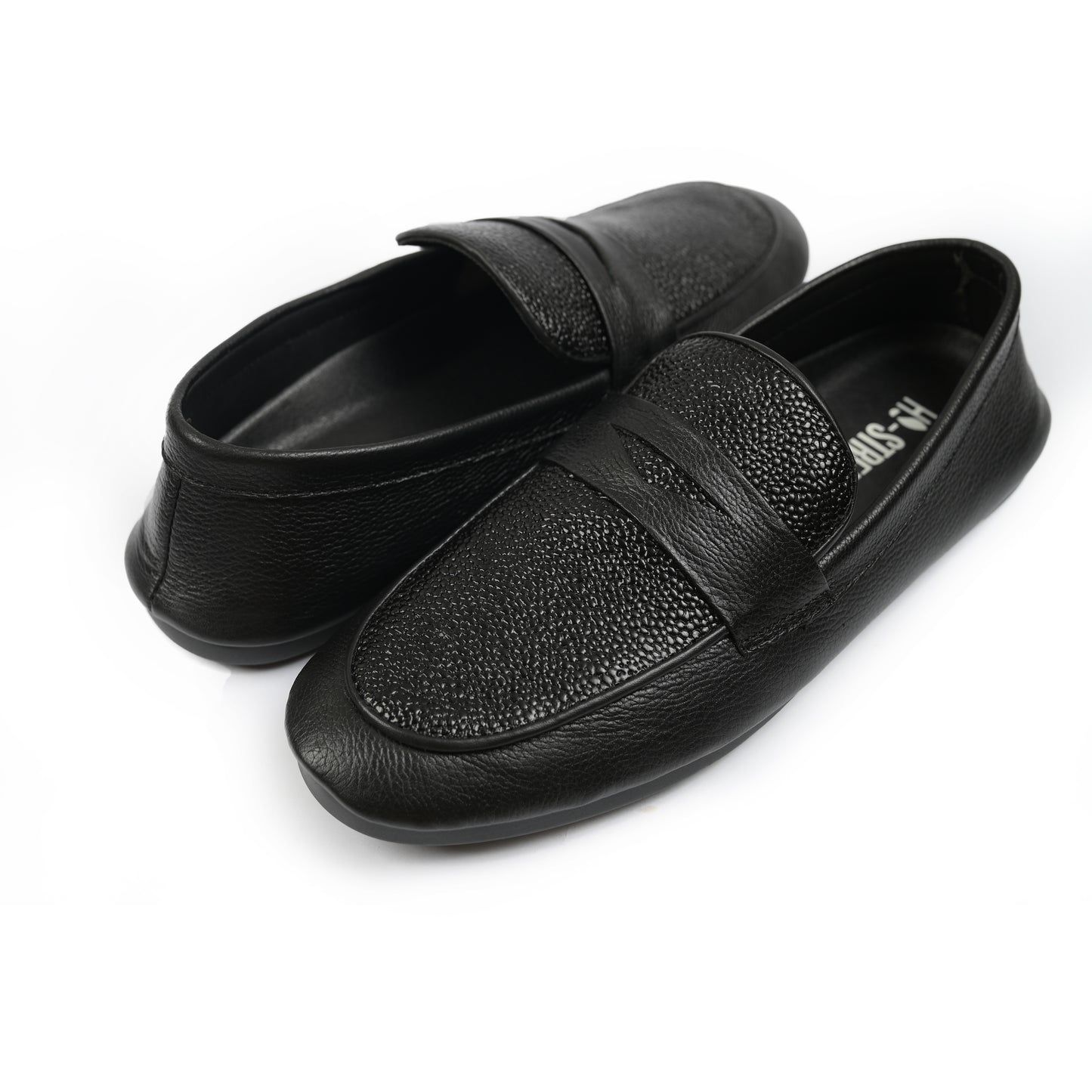 SOFT TEXTURED LEATHER LOAFERS