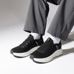 CASUAL BLACK KNIT SNEAKERS