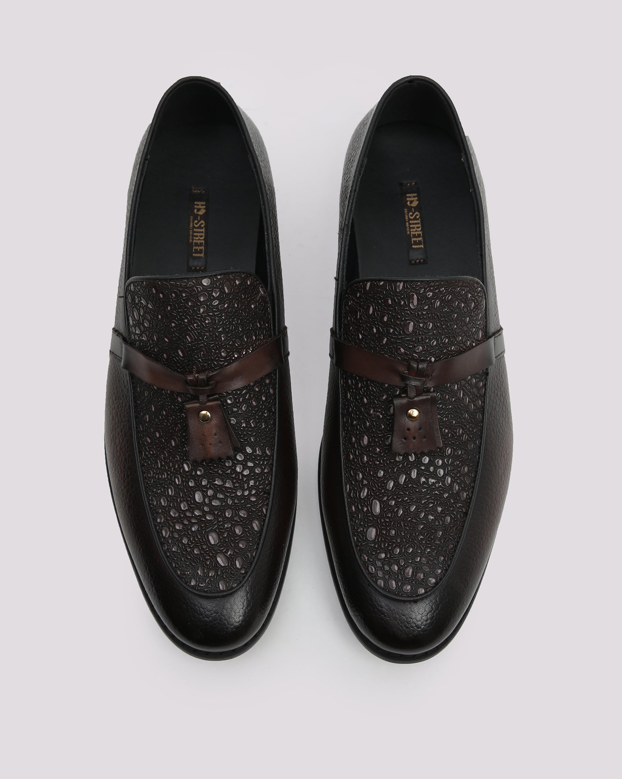 Maroon Embossed Leather Shoes