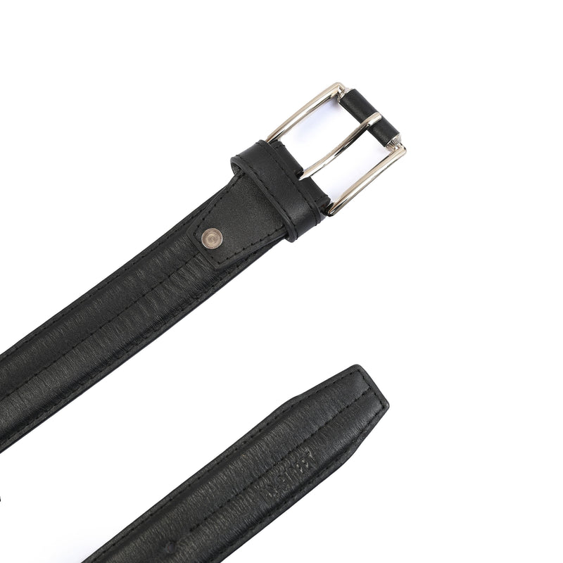 BLACK ANILINE LEATHER BELTT