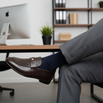 BROWN SPLIT LEATHER SHOES