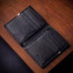 BLACK LEATHER WALLET