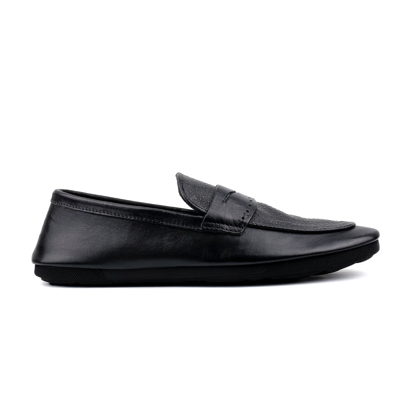 BLACK MULTI LEATHER SHOES