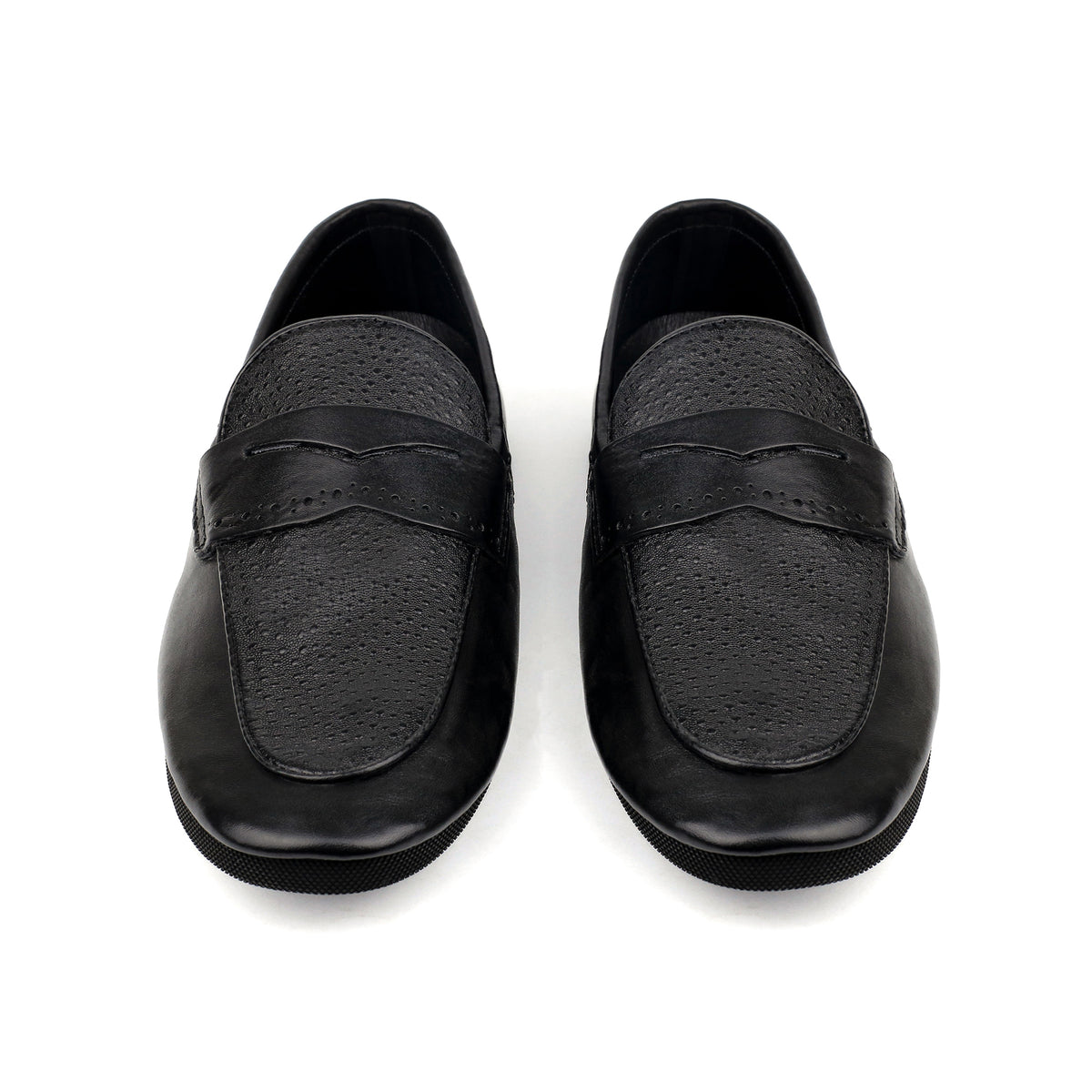 BLACK MULTI LEATHER SHOES