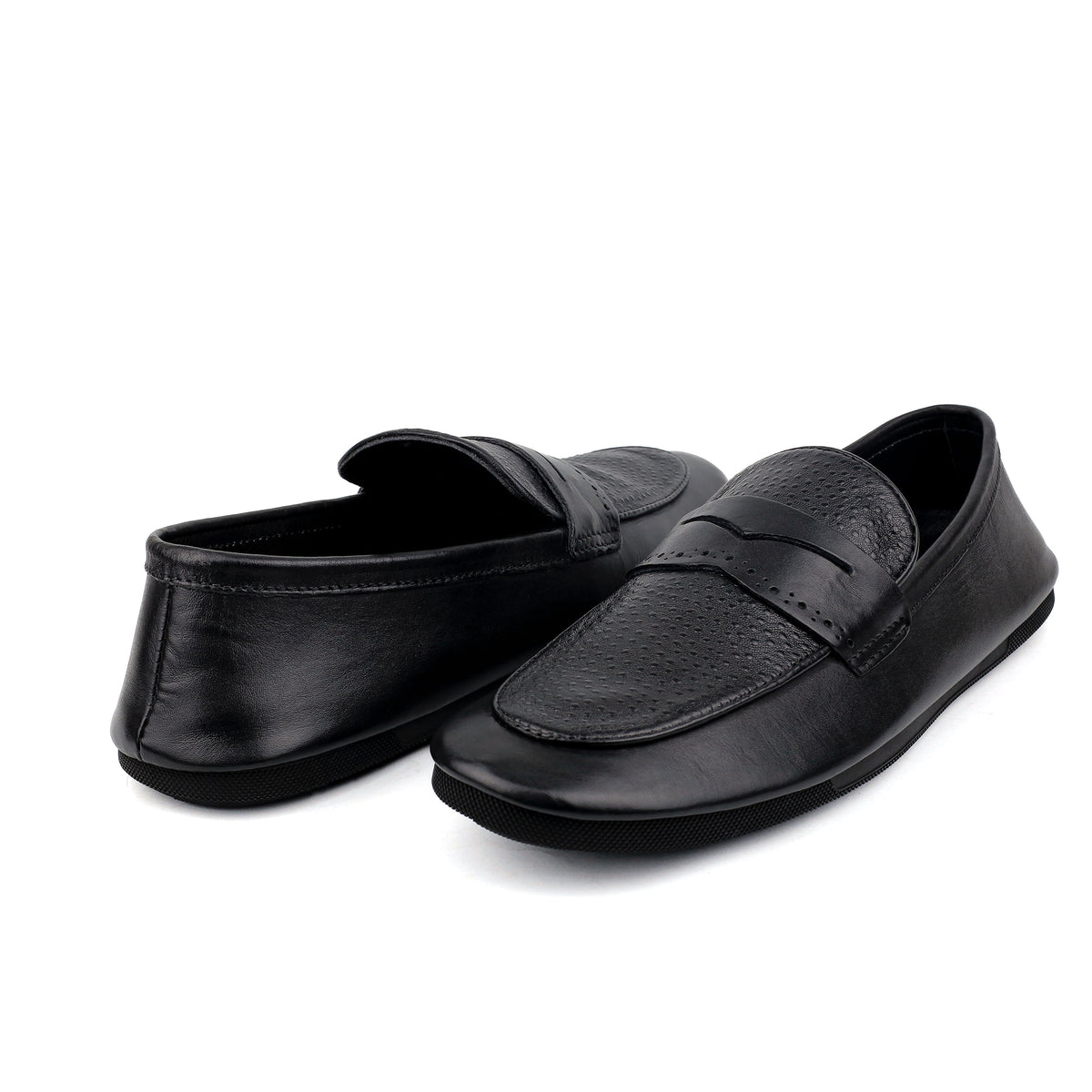 BLACK MULTI LEATHER SHOES