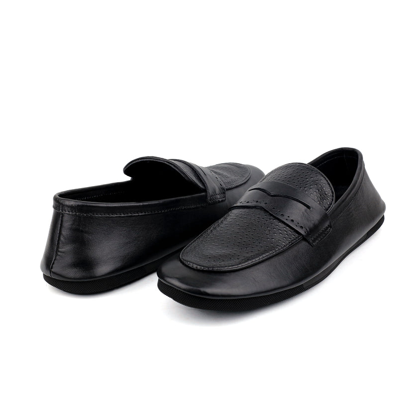 BLACK MULTI LEATHER SHOES