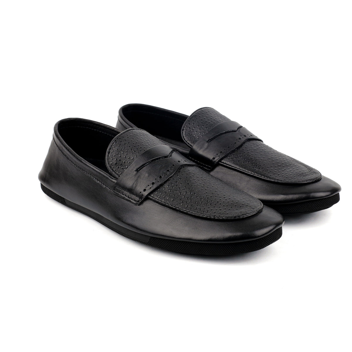BLACK MULTI LEATHER SHOES