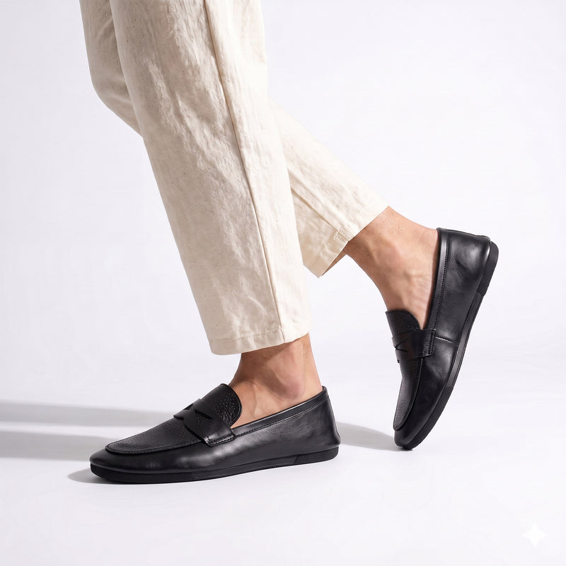 BLACK MULTI LEATHER SHOES
